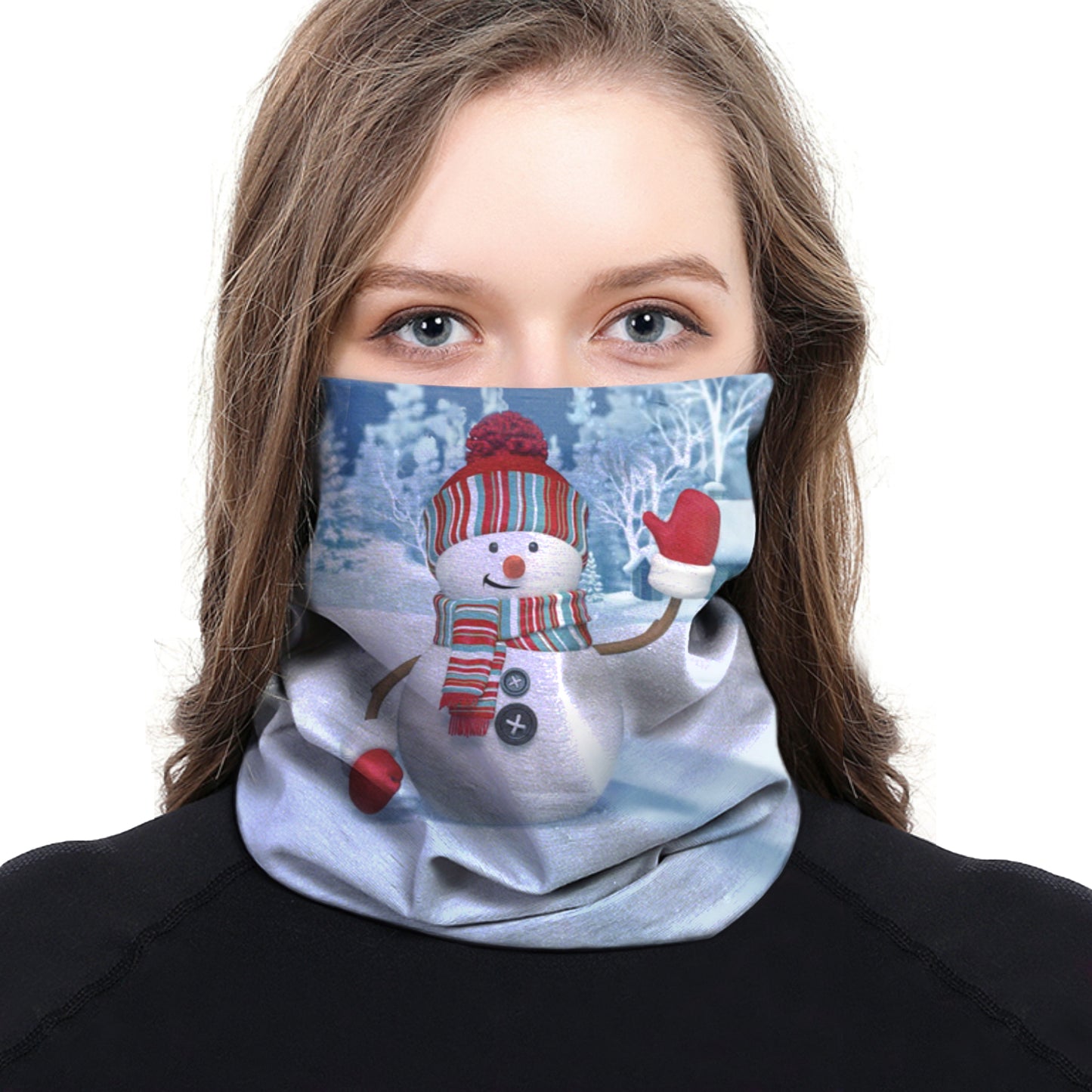 Winter Snowman Windproof Neck Gaiter