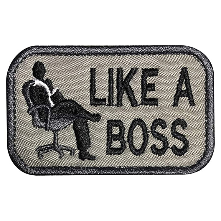 Like A Boss Patch Tactical Morale Patch Military Combat Armband Clothing Badge for Jackets Jeans Hat Cap