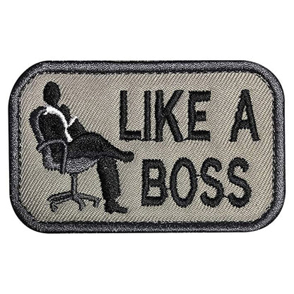 Like A Boss Patch Tactical Morale Patch Military Combat Armband Clothing Badge for Jackets Jeans Hat Cap