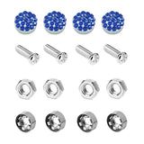 Dimaier Bling License Plate Fasteners, License Plate Screws Stainless Steel , Plate Bolts Fastener for Securing License Plates and Frames