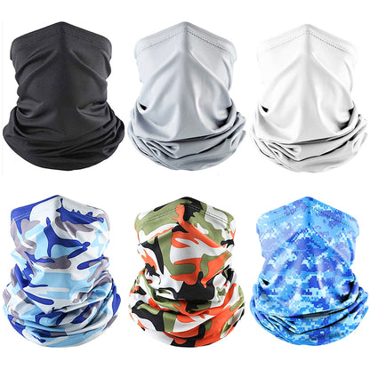 6 Pcs Solid Color & Camouflage Face Cover