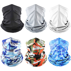 6 Pcs Solid Color & Camouflage Face Cover