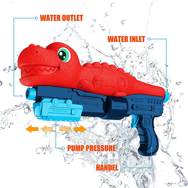 Dinosaur + Shark 2 Pack Super Water Blaster Soaker Squirt Guns